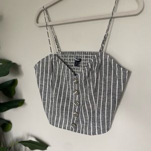 Express Striped Crop Tank Top - Large